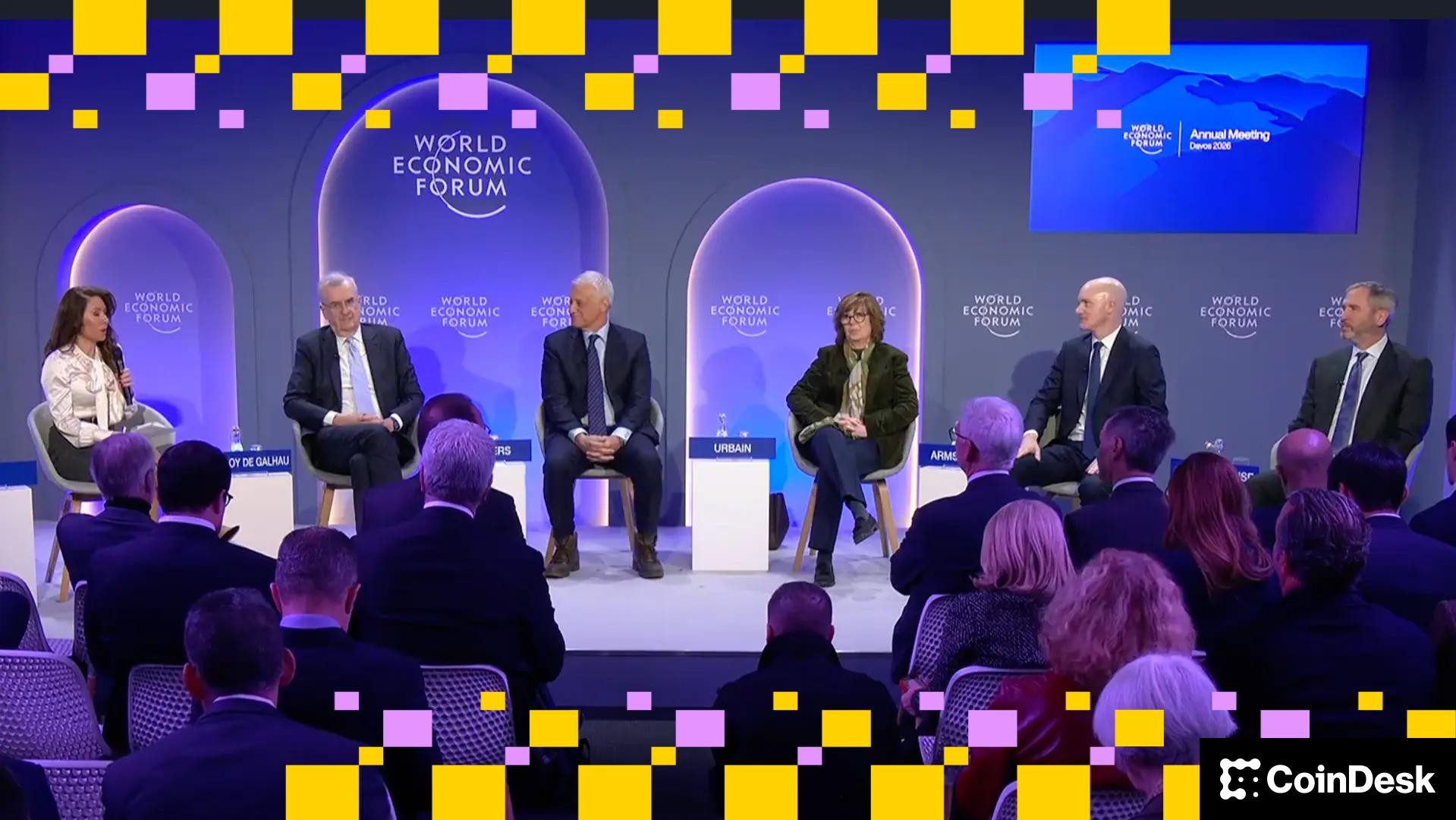 Coinbase CEO Brian Armstrong spars with Frances Central Bank chief at Davos  over yield and bitcoin standard