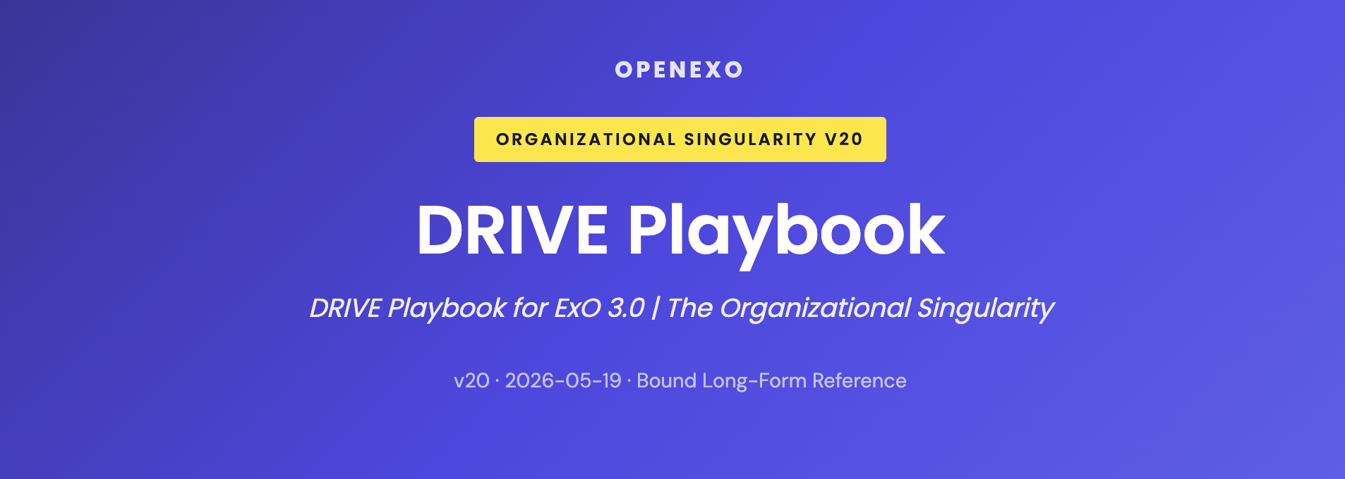 DRIVE Playbook (v20)