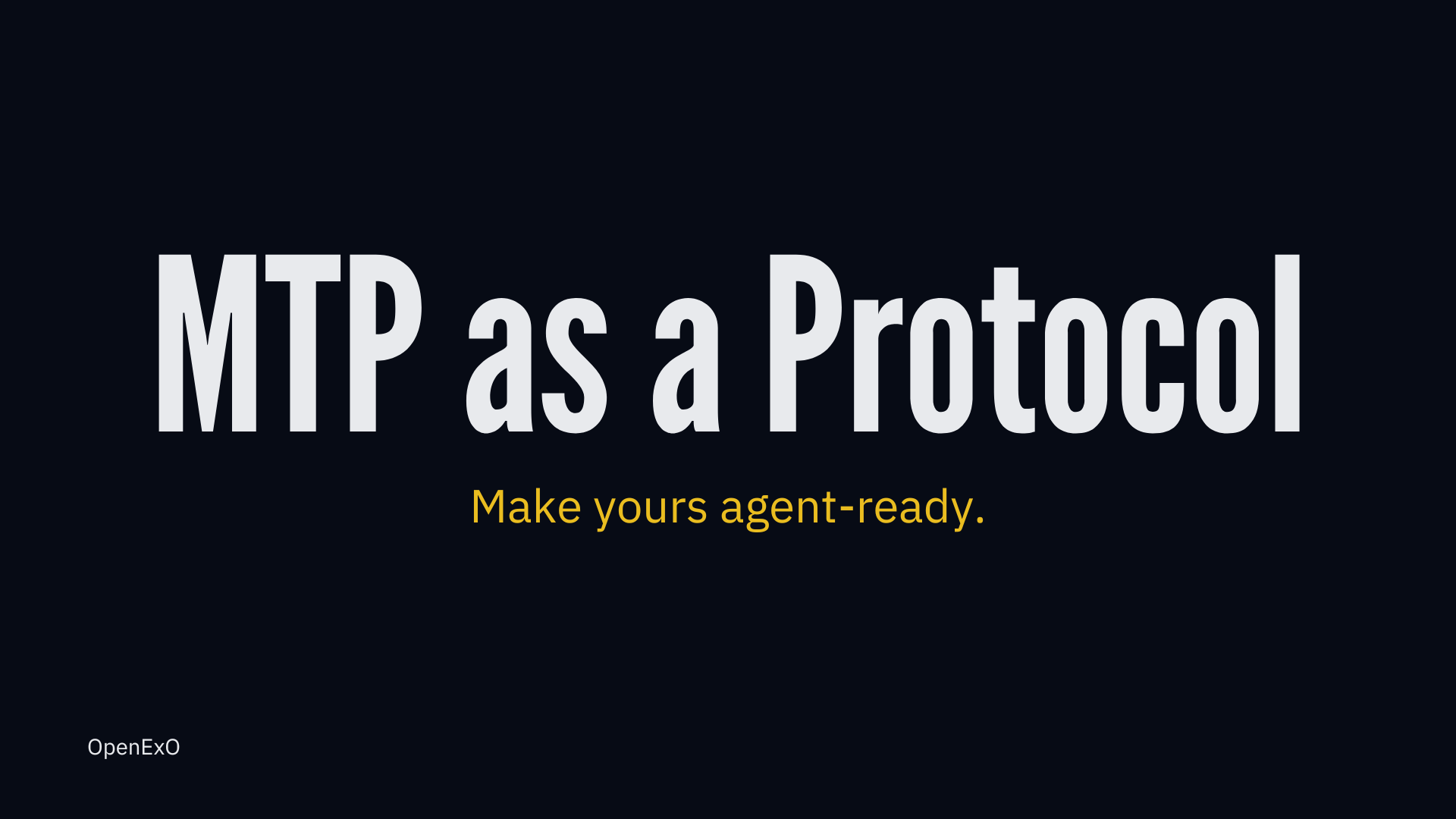 MTP as a Protocol