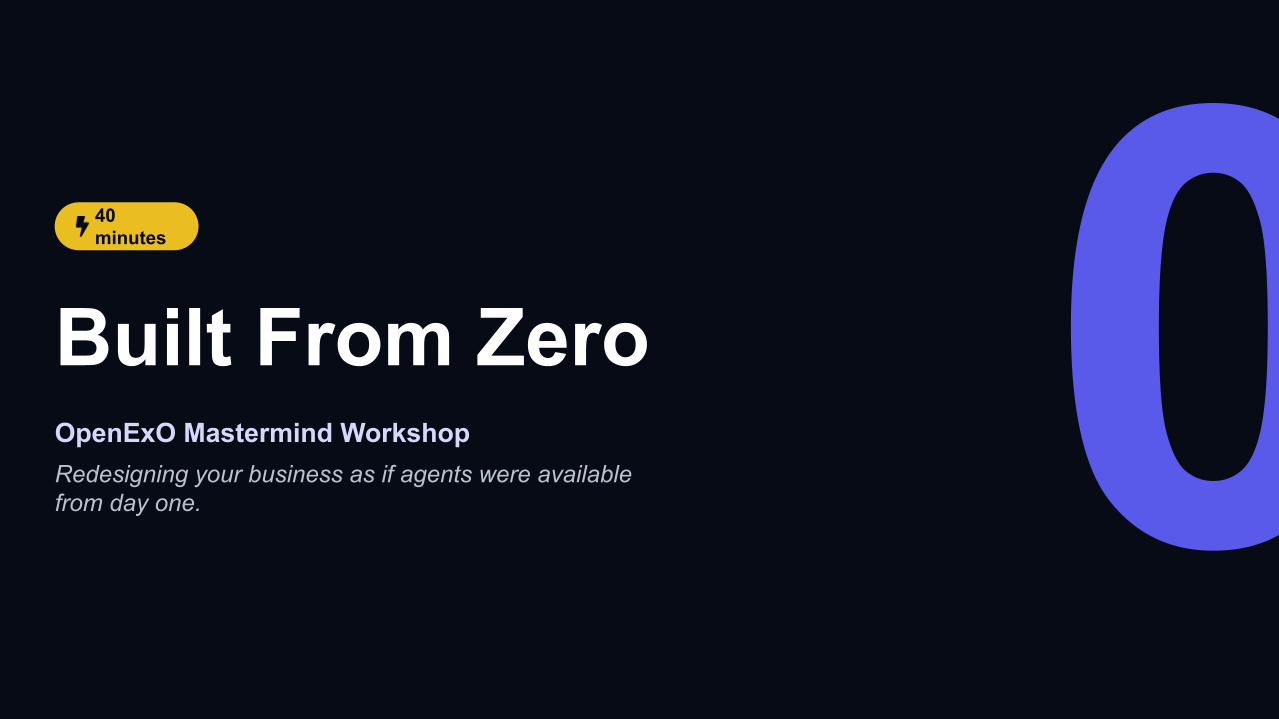 Built from Zero Workshop Presentation