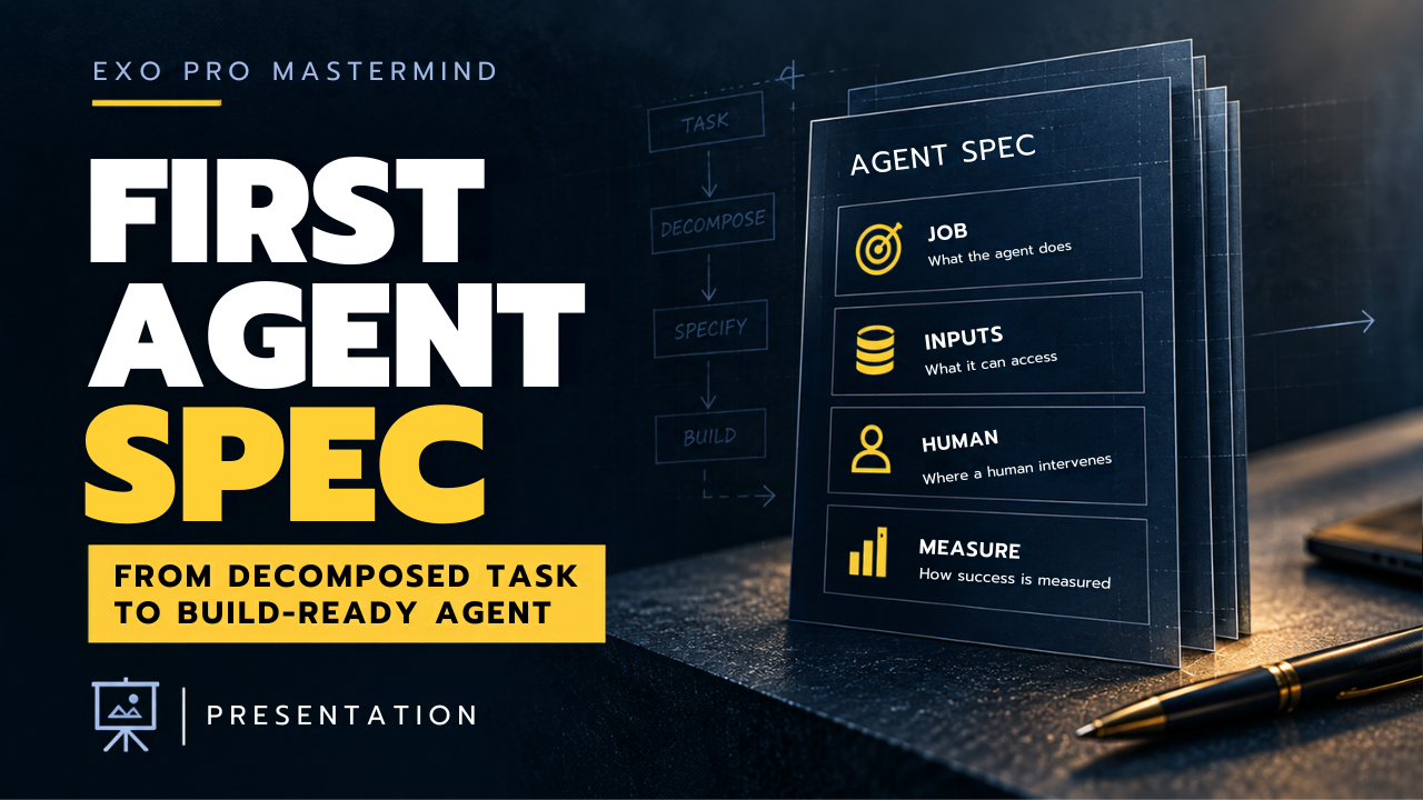 First Agent Spec: Presentation